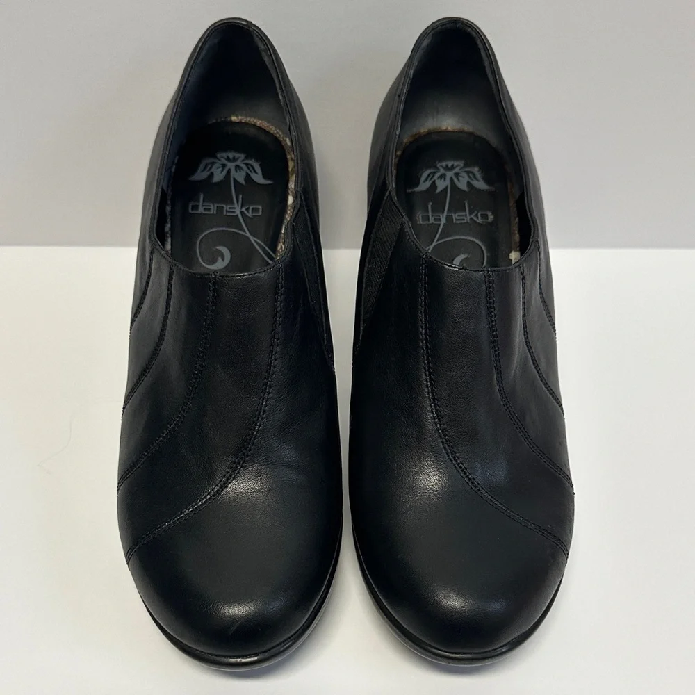 DANSKO Bennett Black Nappa Leather Pumps Heels Women's Size EU 40/US 9